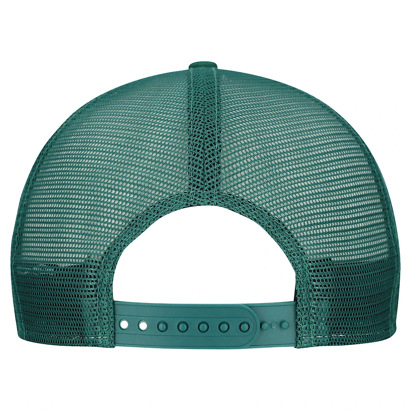 Men's New Era Cream/Green New York Jets  Cutout A-Frame 9FIFTY Snapback Hat