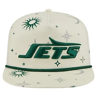 Men's New Era Cream New York Jets Celestial Golfer Snapback Hat