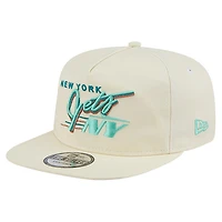 Men's New Era Cream New York Jets Liberty Golfer Adjustable Hat