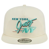 Casquette ajustable Liberty Golfer New Era crème pour homme des New York Jets