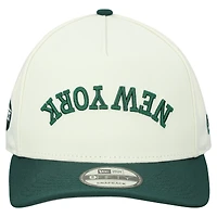 Men's New Era  Cream New York Jets Upside Down 9FIFTY A-Frame Snapback Hat
