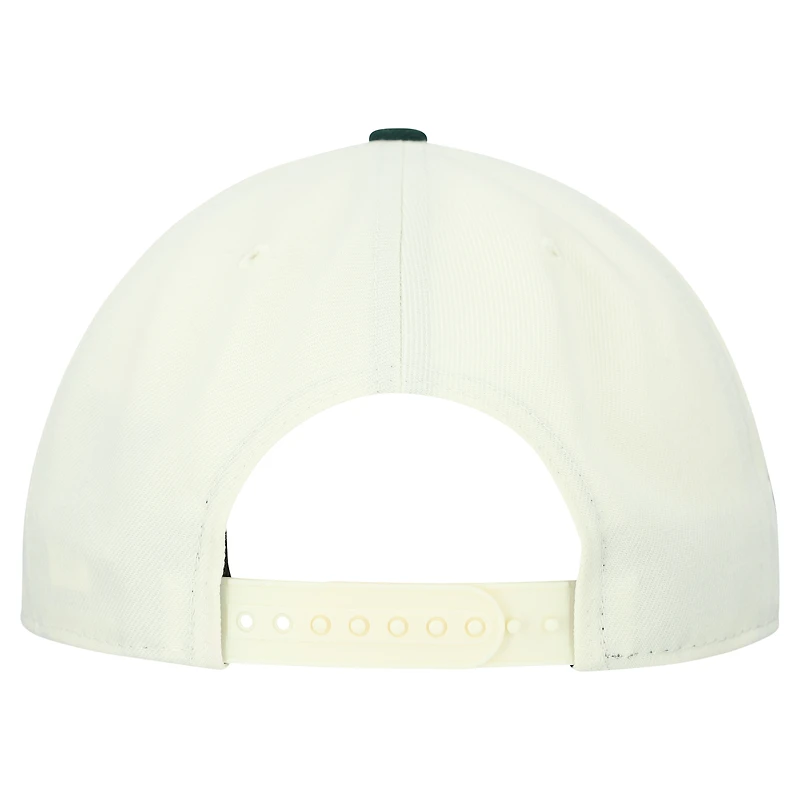 Men's New Era Cream New York Jets Upside Down 9FIFTY A-Frame Snapback Hat