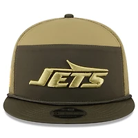 Men's New Era  Dark Green New York Jets 2025 Salute to Service Split Panel 9FIFTY Snapback Hat