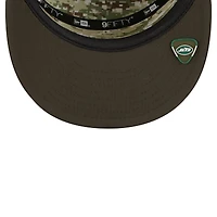 Men's New Era  Dark Green New York Jets 2025 Salute to Service Split Panel 9FIFTY Snapback Hat