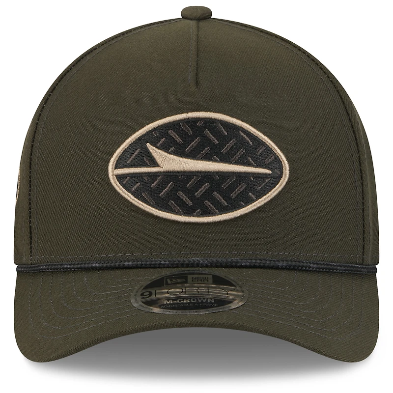Men's New Era Gotham Green New York Jets 2025 Rivalries Collection Sideline A-Frame 9FORTY Adjustable Hat