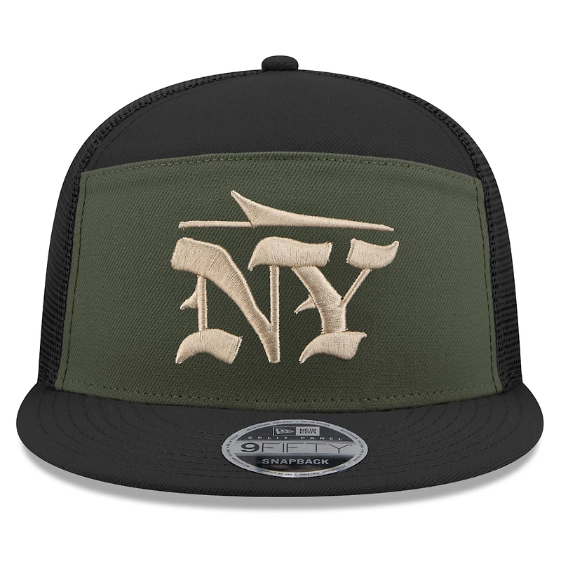 Casquette snapback 9FIFTY à panneau fendu New Era Gotham Green pour homme, collection Rivalries 2025 des New York Jets