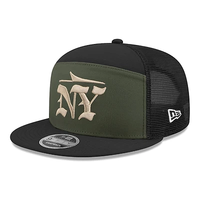 Casquette snapback 9FIFTY à panneau fendu New Era Gotham Green pour homme, collection Rivalries 2025 des New York Jets