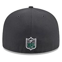 Casquette ajustée 59FIFTY New Era Graphite York Jets pour homme, repêchage officiel de la NFL 2024 sur scène
