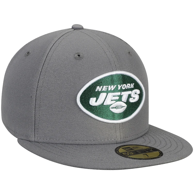 Casquette ajustée 59FIFTY Storm des New York Jets de Era en graphite pour homme