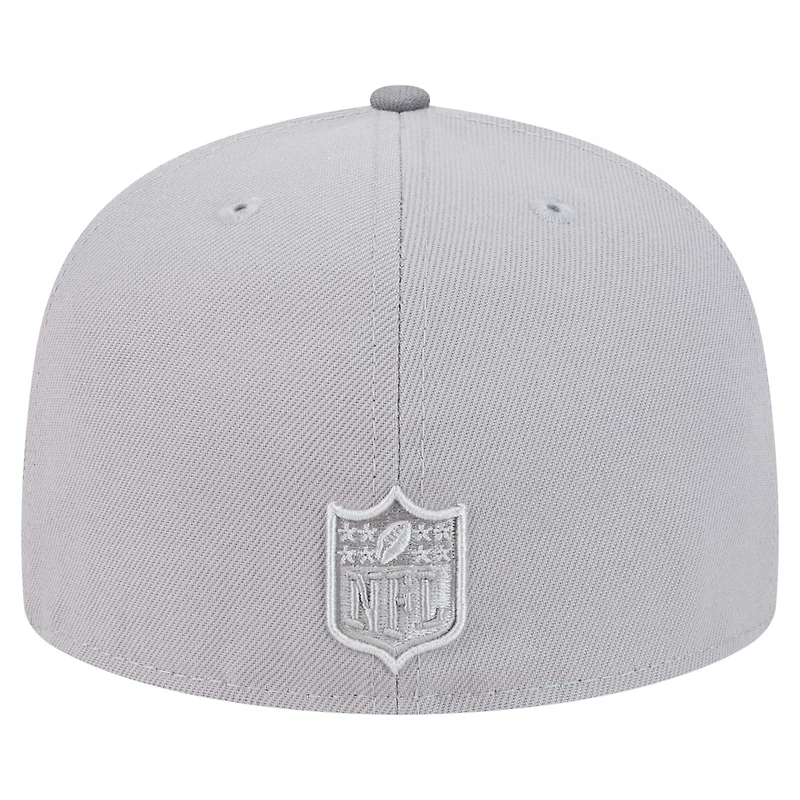 Men's New Era Gray/Graphite York Jets Iron Cloud 59FIFTY Fitted Hat
