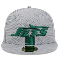 Men's New Era Gray York Jets 2024 Sideline 59FIFTY Fitted Hat