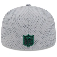 Men's New Era Gray York Jets 2024 Sideline 59FIFTY Fitted Hat