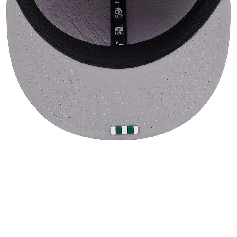 Men's New Era Gray York Jets 2025 Sideline  59FIFTY Fitted Hat