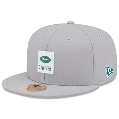 Men's New Era Gray York Jets 2025 Sideline  59FIFTY Fitted Hat