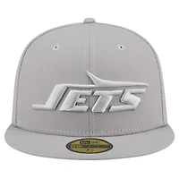 Casquette ajustée 59FIFTY New Era York Jets pour hommes, gris