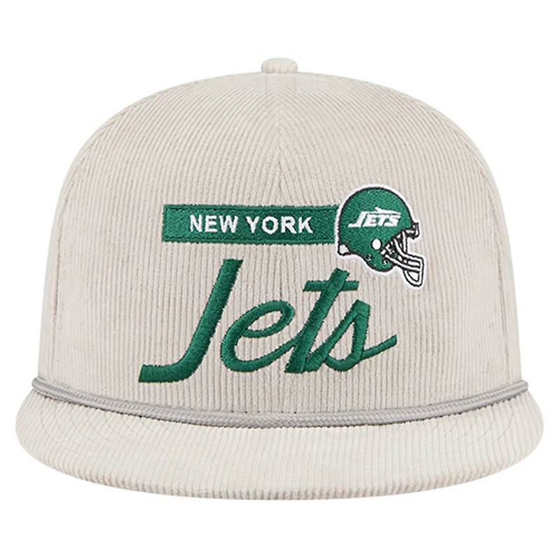 Casquette snapback New Era grise New York Jets en velours côtelé 9FIFTY pour homme