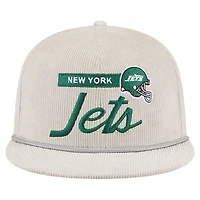 Casquette snapback New Era grise New York Jets en velours côtelé 9FIFTY pour homme