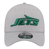 Casquette New Era Flex grise perforée York Jets pour homme (modèle 39THIRTY).
