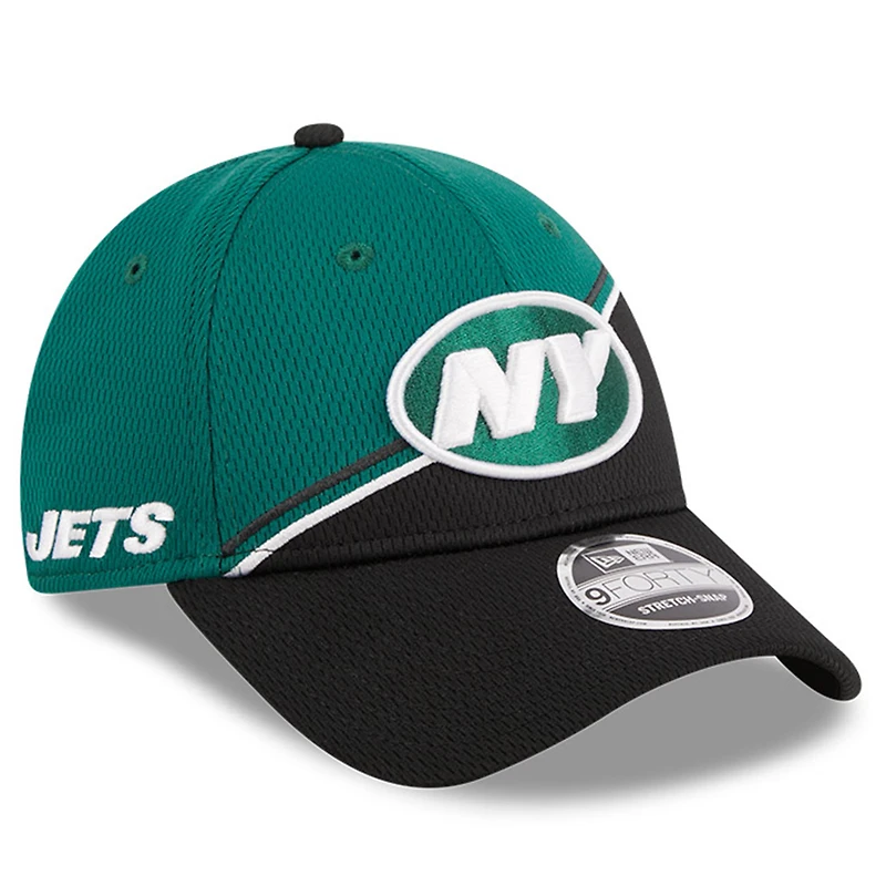Men's New Era /Black New York Jets 2023 Sideline 9FORTY Adjustable Hat