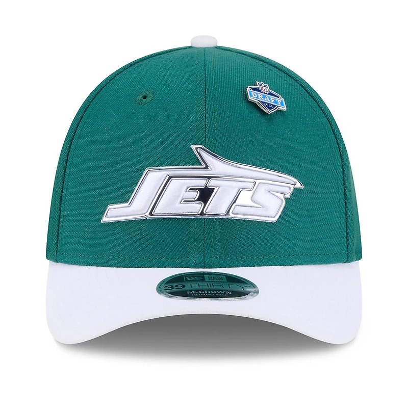 Men's New Era Green/White York Jets 2026 NFL Draft 39THIRTY M-Crown Flex Hat