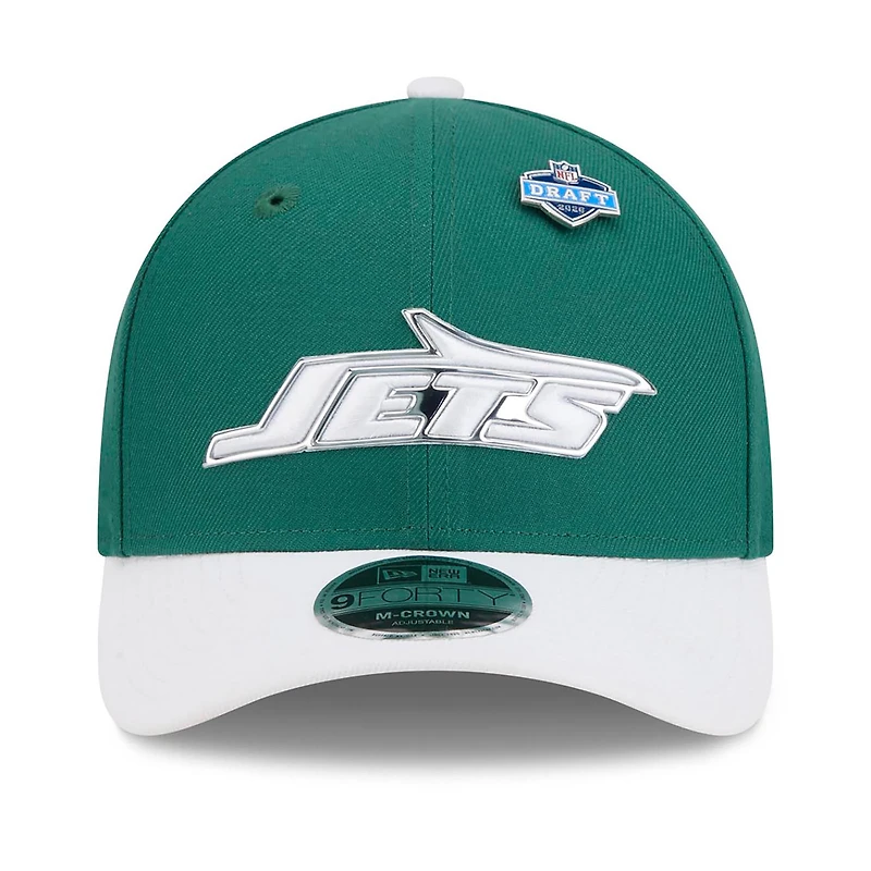Men's New Era  Green/White New York Jets 2026 NFL Draft 9FORTY M-Crown Adjustable Hat