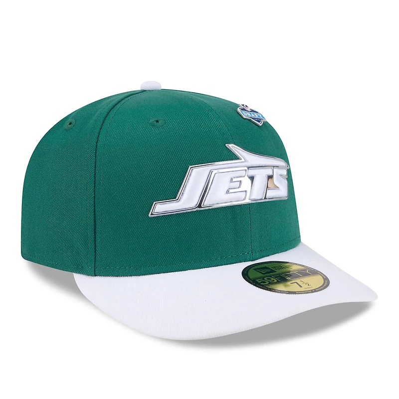 Casquette ajustée New Era verte et blanche York Jets 2026 NFL Draft 59FIFTY pour homme
