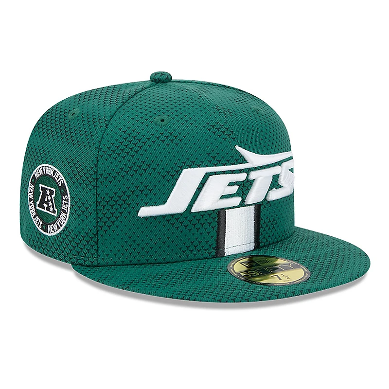 Casquette ajustée 59FIFTY New Era York Jets 2024 Sideline pour homme, verte
