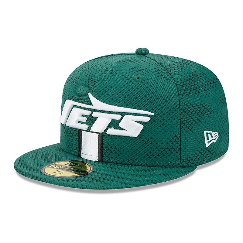 Casquette ajustée 59FIFTY New Era York Jets 2024 Sideline pour homme, verte