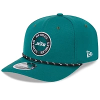 Men's New Era Green New York Jets 2024 Sideline 9SEVENTY Stretch-Snap Hat