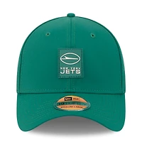 Casquette New Era 39THIRTY Flex verte des York Jets 2025 Sideline pour homme
