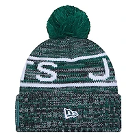 Bonnet d'hiver vert New Era New York Jets 2025 avec pompon