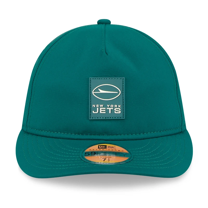 Men's New Era Green York Jets 2025 Sideline  Retro Crown 59FIFTY Fitted Hat