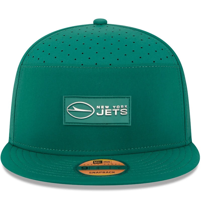 Men's New Era New York Jets 2025 Sideline Split Panel 9FIFTY Snapback Hat