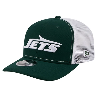 Casquette trucker ajustable New Era verte New York Jets 9SEVENTY pour homme