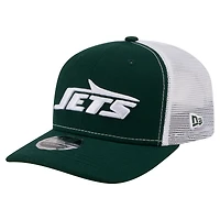 Casquette trucker ajustable New Era verte New York Jets 9SEVENTY pour homme