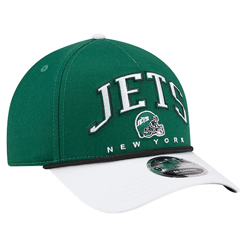 Casquette ajustable New Era verte New York Jets Arch 9FORTY A-Frame pour homme