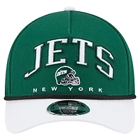 Men's New Era  Green New York Jets  Arch COOLERA 9FORTY A-Frame M-Crown Adjustable Hat