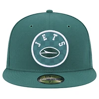 Men's New Era Green York Jets Checkered 59FIFTY Fitted Hat
