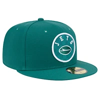 Casquette ajustée à carreaux New Era 59FIFTY pour homme, verte, des York Jets