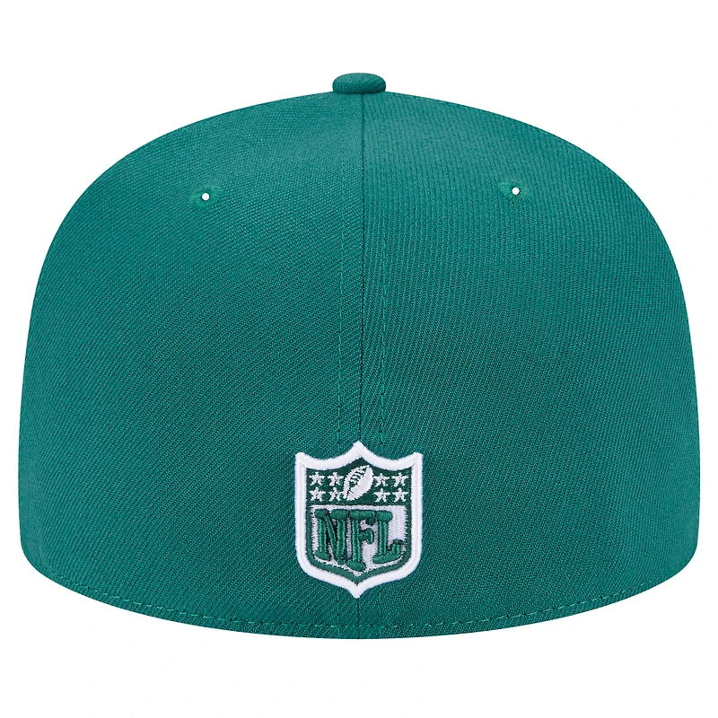 Casquette ajustée à carreaux New Era 59FIFTY pour homme, verte, des York Jets