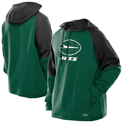 Sweat à capuche raglan vert New York Jets Combine Authentic Color Block pour homme de Era