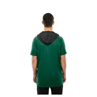 Men's New Era  Green York Jets Combine Authentic Hooded Raglan Short-Sleeve T-Shirt