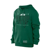 Men's New Era Green York Jets Combine Authentic Local State Throwback Hoodie