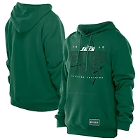 Sweat à capuche New Era vert York Jets Combine Authentic Local State Throwback pour homme