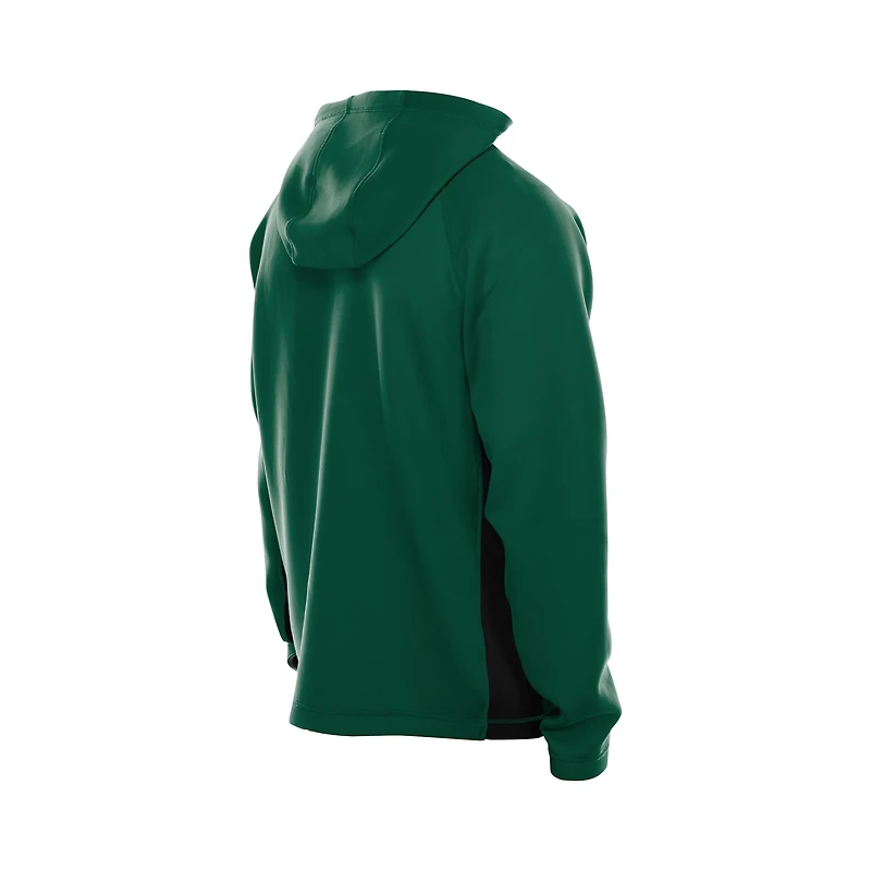 Men's New Era  Green York Jets Combine Authentic Raglan Scuba Full-Zip Hoodie