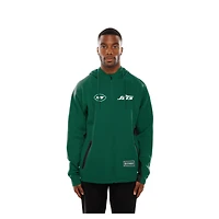 Men's New Era  Green York Jets Combine Authentic Raglan Scuba Full-Zip Hoodie