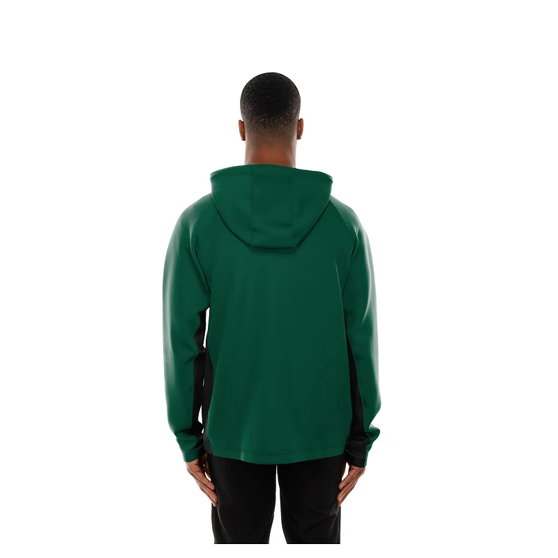 Men's New Era  Green York Jets Combine Authentic Raglan Scuba Full-Zip Hoodie