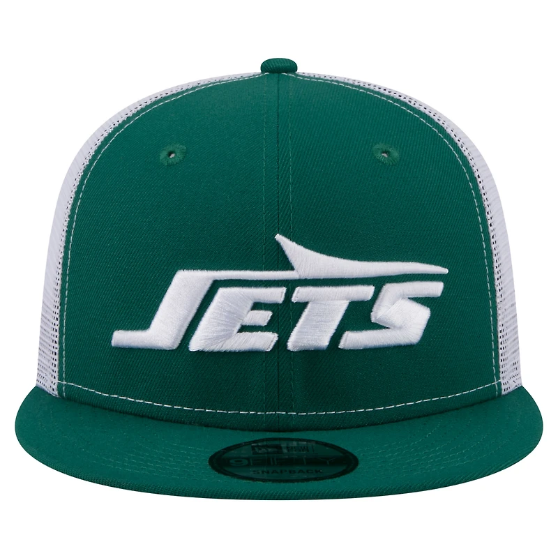 Men's New Era  Green New York Jets Core Team 9FIFTY Trucker Snapback Hat