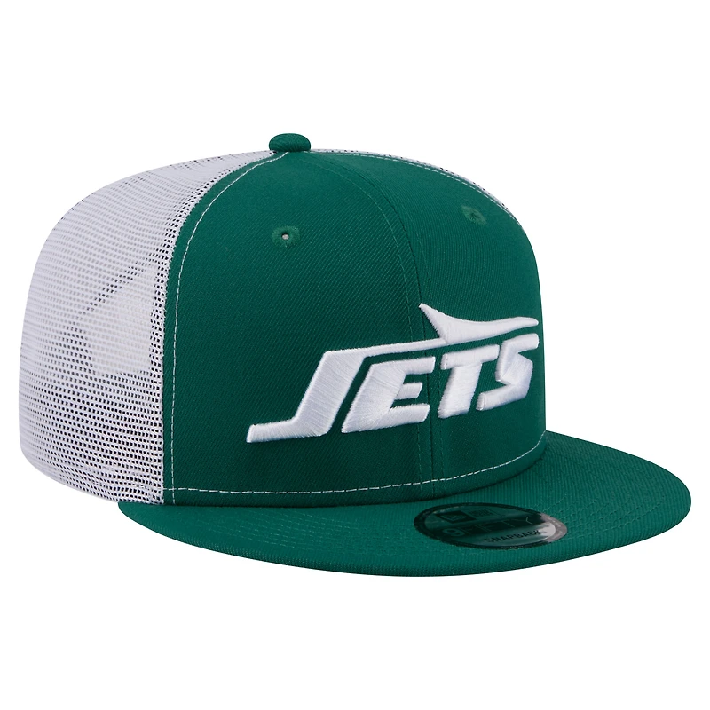 Men's New Era  Green New York Jets Core Team 9FIFTY Trucker Snapback Hat