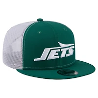 Men's New Era  Green New York Jets Core Team 9FIFTY Trucker Snapback Hat